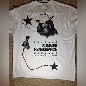 Beyoncé Summer Renaissance Cowboy Carter World Tour t-shirt NWOT Cowboy hat back